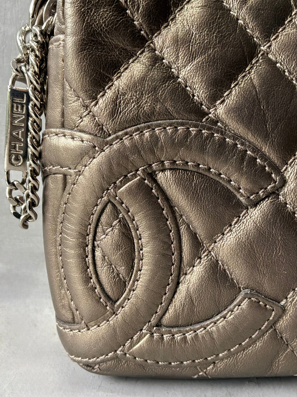 Chanel Cambon Ligne Pochette Chain Strap Bag
