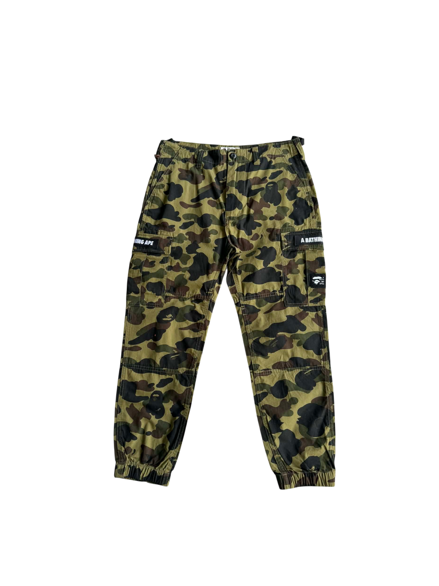 Bape 1st Camo spell out pants
