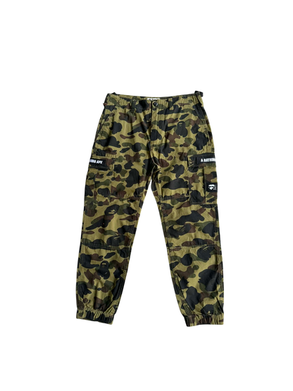 Bape 1st Camo spell out pants