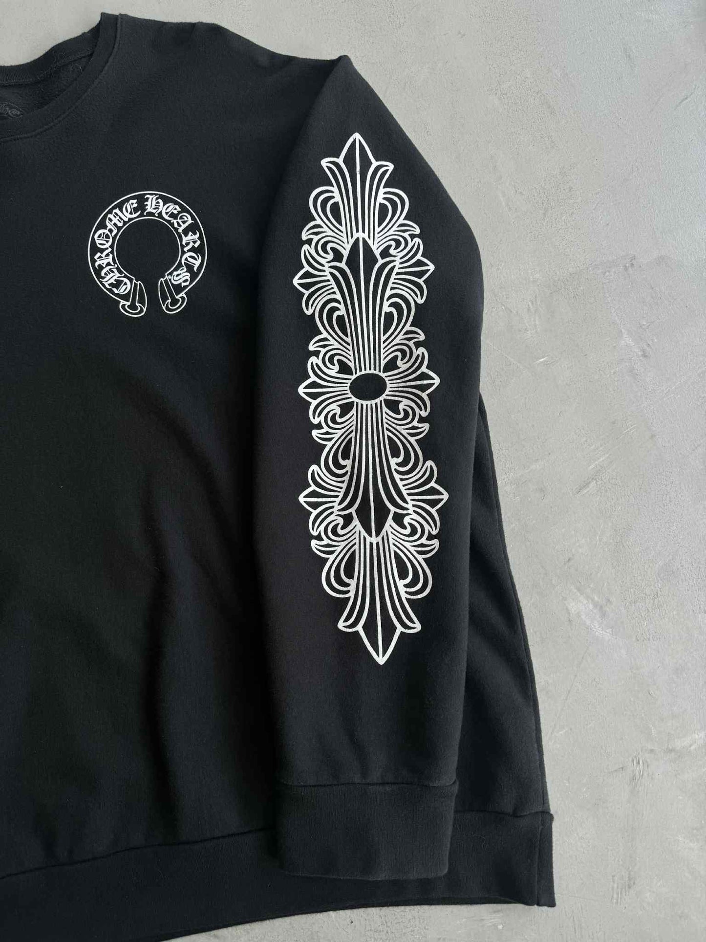 Chrome Hearts Floral Horseshoe Crewneck