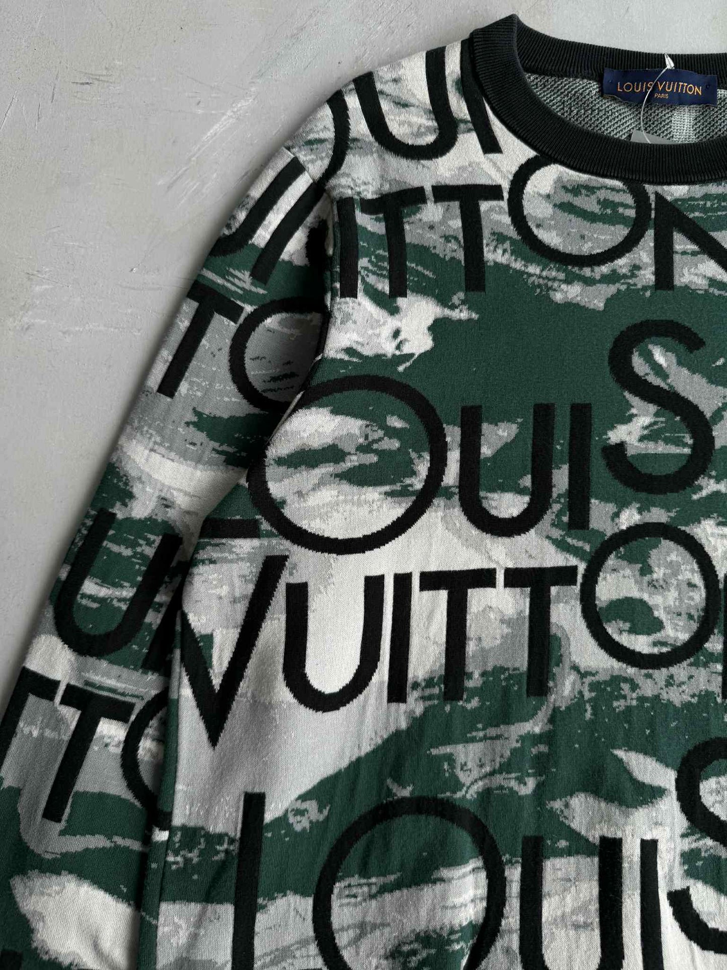 Louis Vuitton Camou Script Knit Crewneck
