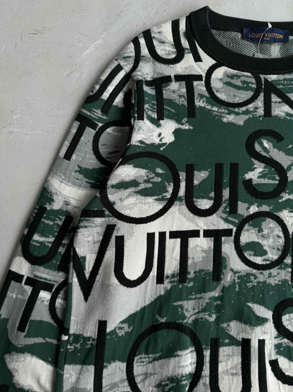 Louis Vuitton Camou Script Knit Crewneck