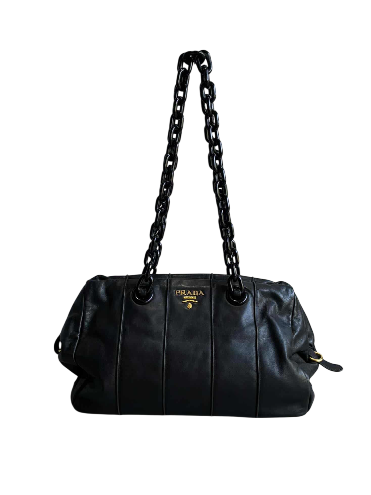 Prada Soft Calfskin Big Chain Shoulder Bag