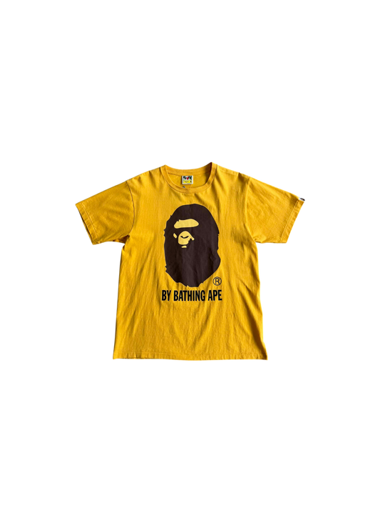 Bape Big Head Tee in Yellow