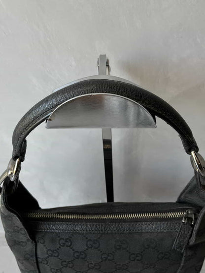 Gucci GG Black Canvas Monogram HandBag
