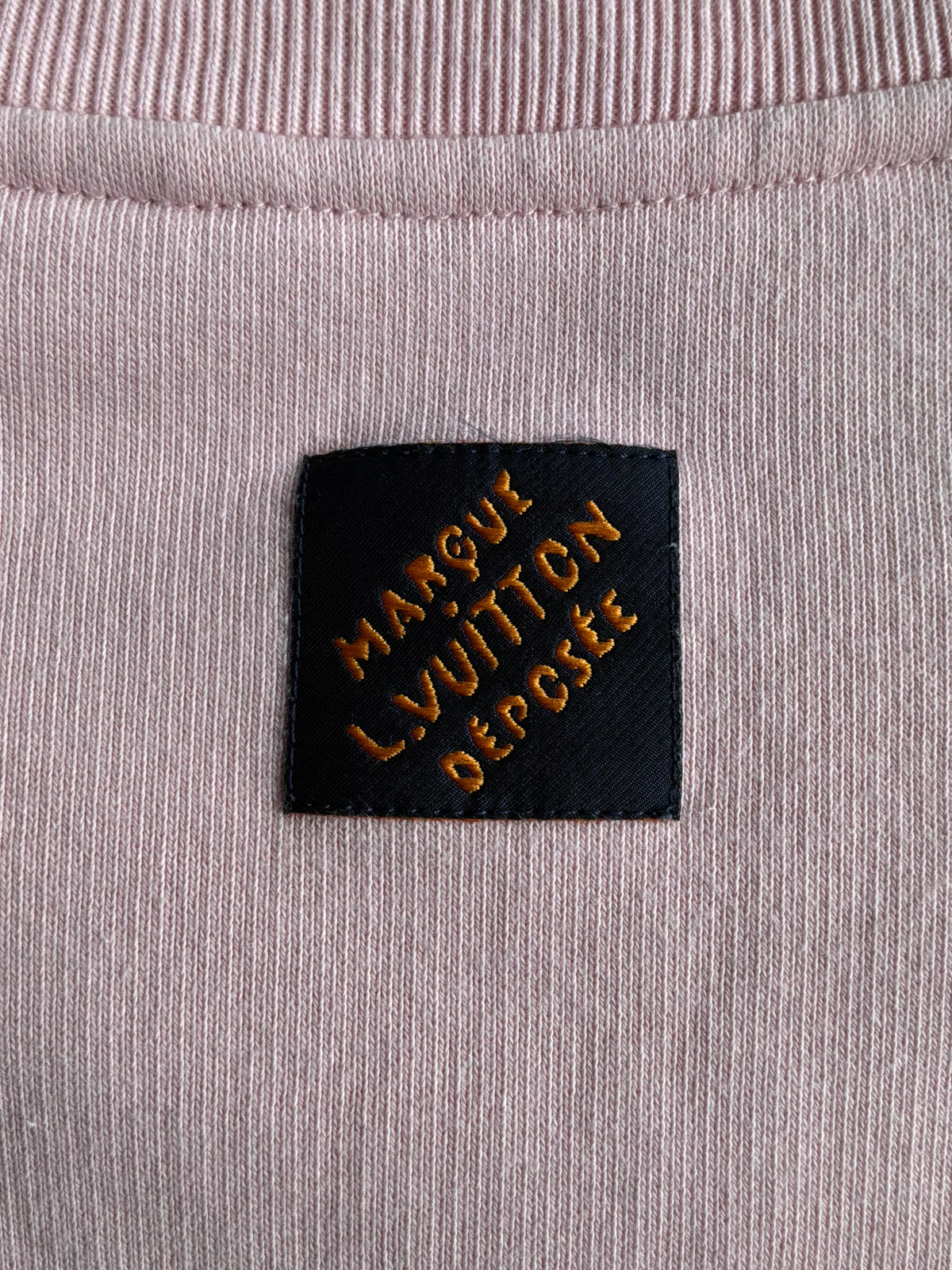 Louis Vuitton Embroidered Cursive Print Crewneck