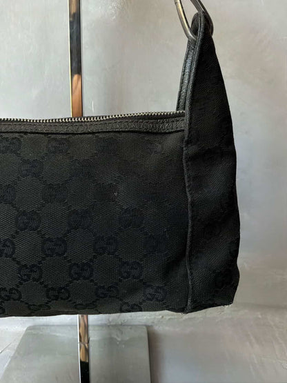 Gucci GG Black Canvas Monogram HandBag