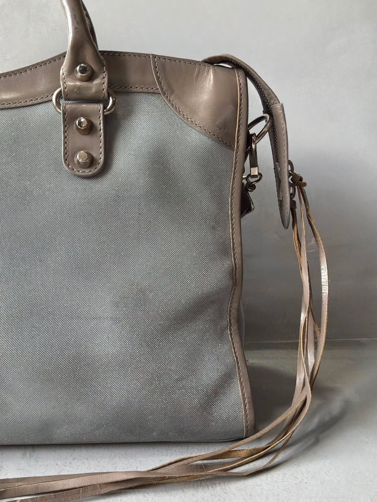 Balenciaga Classic City Mesh Leather Bag