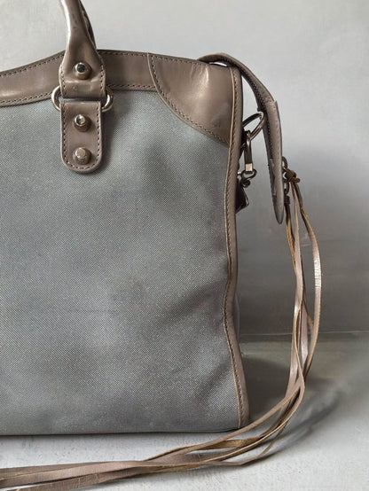 Balenciaga Classic City Mesh Leather Bag