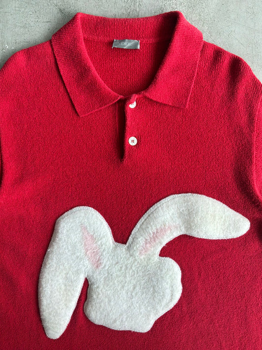 Dior X Erl Rabbit Logo Towel Polo