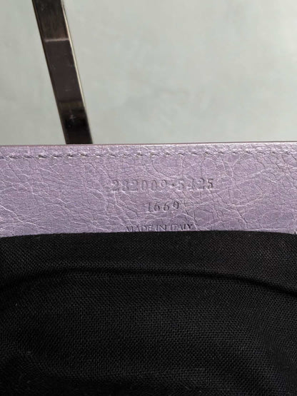 Balenciaga City ‘Part Time’ Purple Lambskin Shoulder Bag