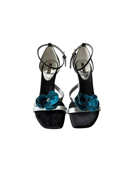 Louis Vuitton Satin Flower Sandals