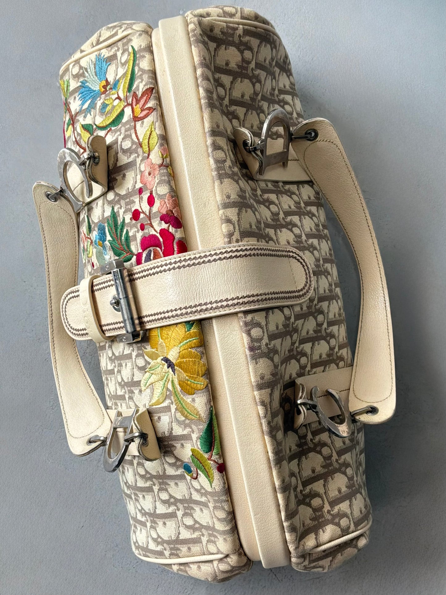 Dior Trotter Floral Patch Bowler Bag