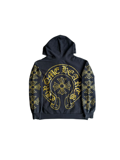 90’s Chrome Hearts Cracked Horseshoe Zip Hoodie