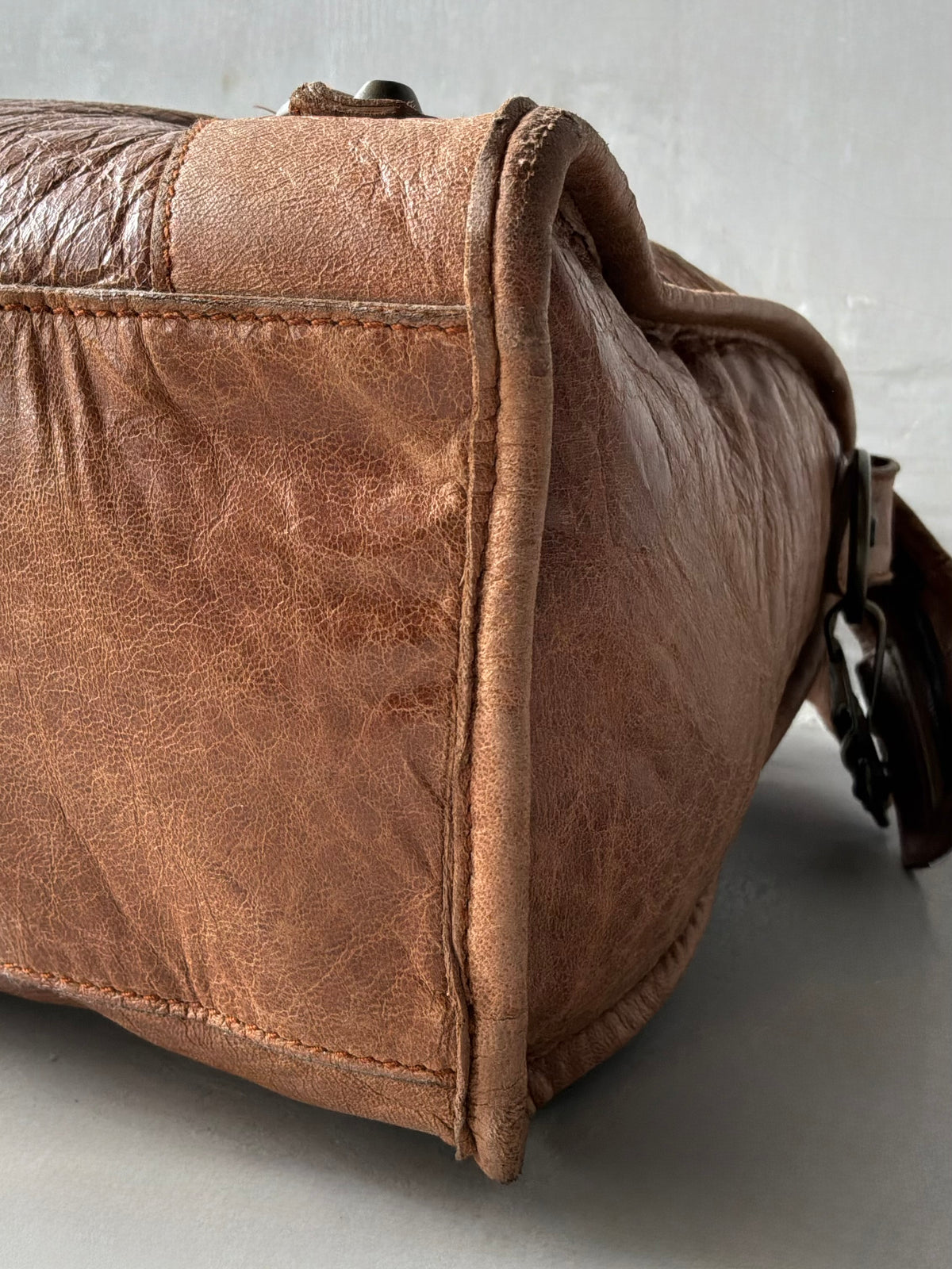Balenciaga Classic City Rust Brown on Brass Lambskin Bag