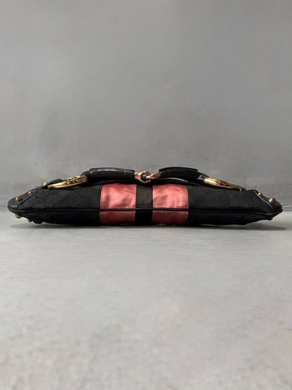 Gucci By Tom Ford Satin Horsebit Bamboo Chain Shouder  Bag