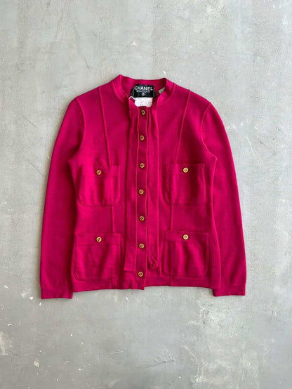 1993 Chanel Boutique Gold Buttons Cardigan