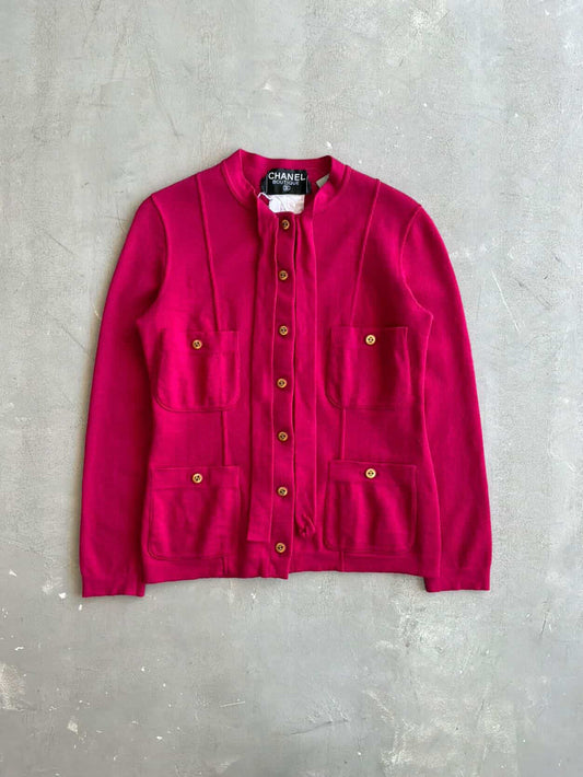 1993 Chanel Boutique Gold Buttons Cardigan