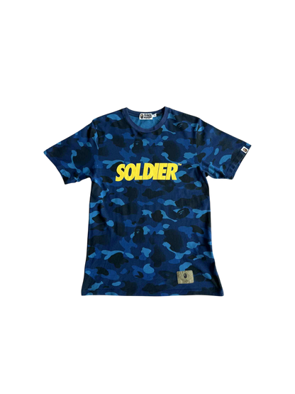 Bape Soldier Blue Camou Tee
