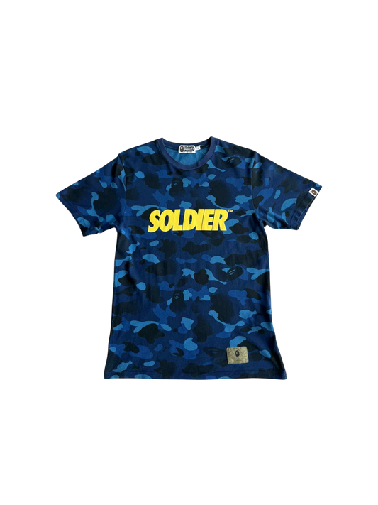 Bape Soldier Blue Camou Tee