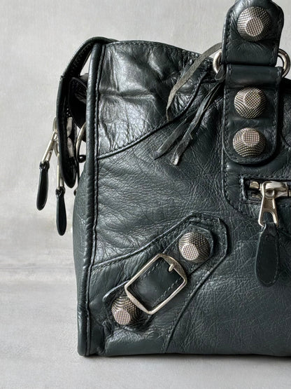 Balenciaga Part Time Dark Green Giant 21 Lambskin Bag