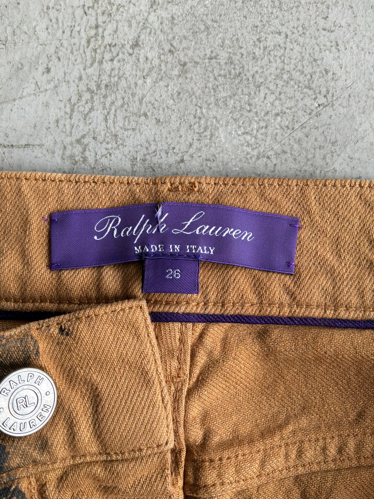 Ralph Lauren Purple Label Wax Coated Jeans