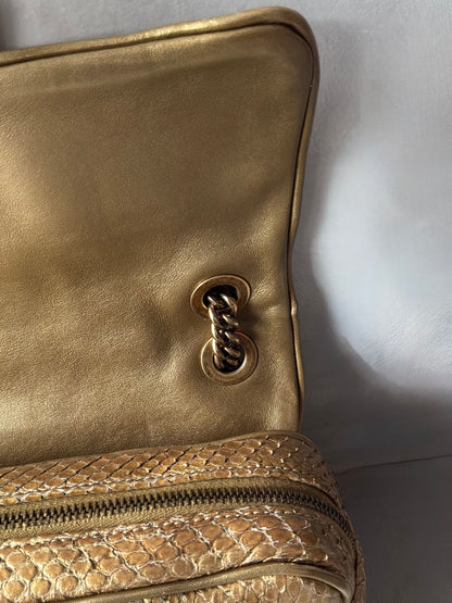 Chanel Gold Python Shiva Flap Bag