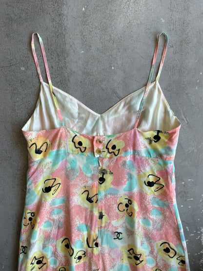 1997 Chanel Abstract Tortoise Silk Dress