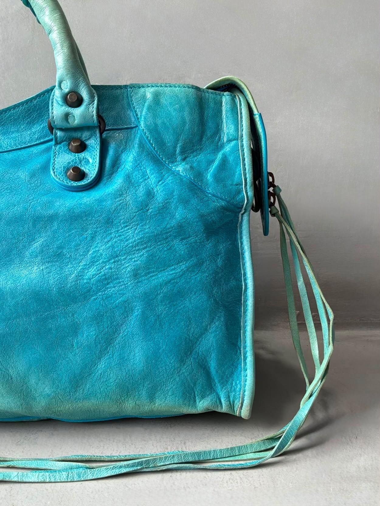 Balenciaga City Part Time Tortoise Lambskin Bag