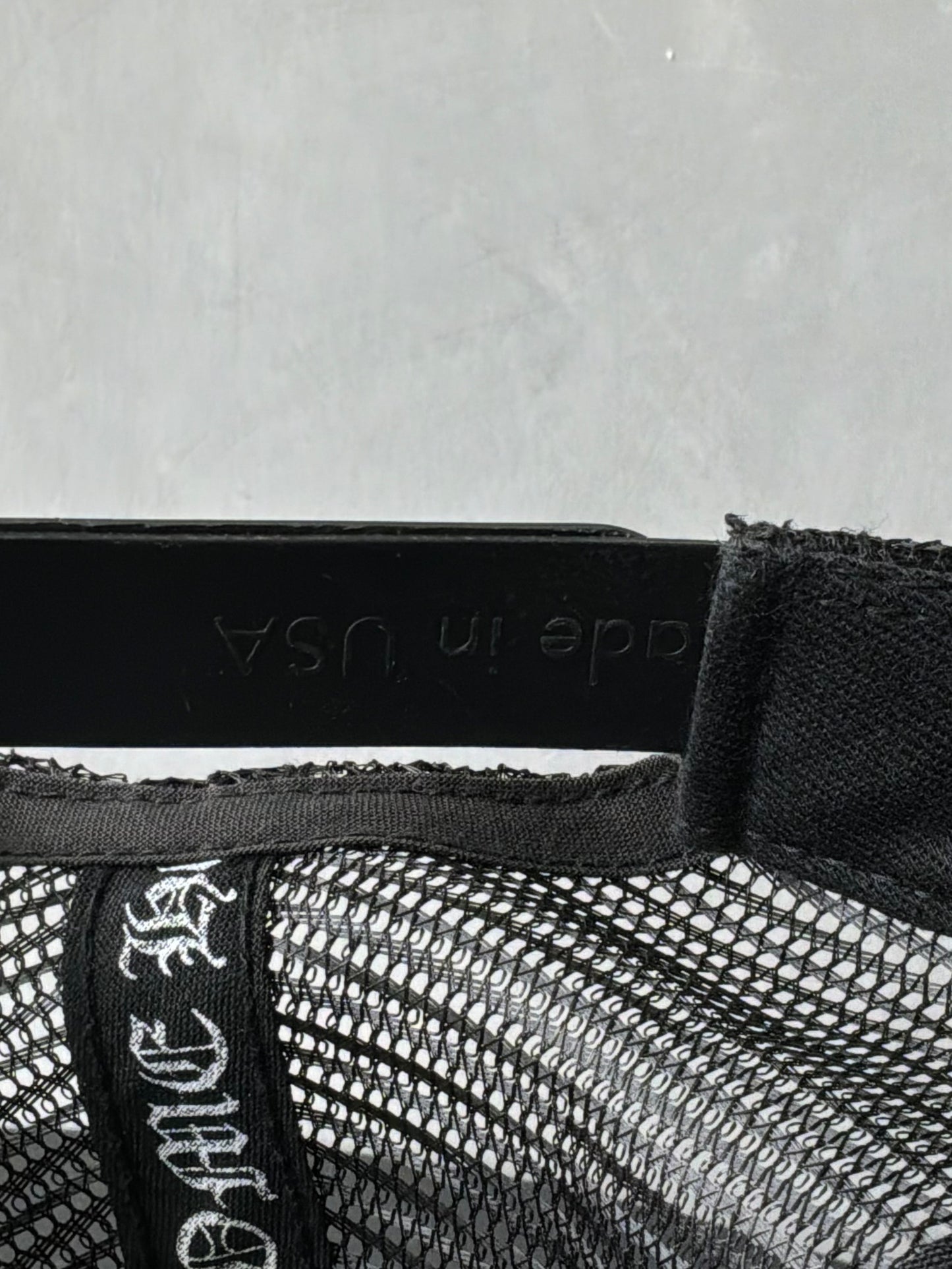 Chrome Hearts Vintage Triple Star Black Trucker Hat