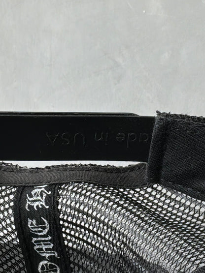 Chrome Hearts Vintage Triple Star Black Trucker Hat