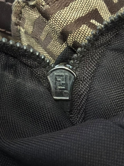 Fendi Zucchino Double Flap Baguette Bag