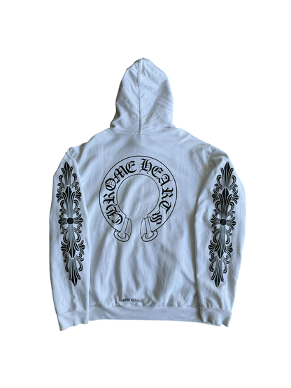 Chrome Hearts Floral Horseshoe Logo Pullover Hoodie
