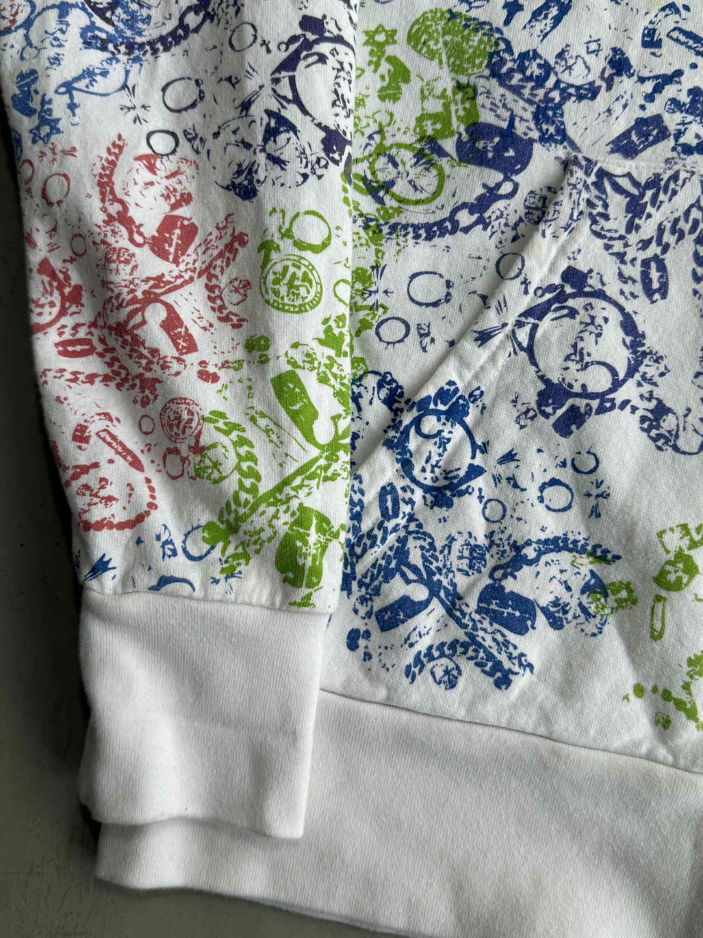 Chrome Hearts Full Print Logo Zip Up Hoodie