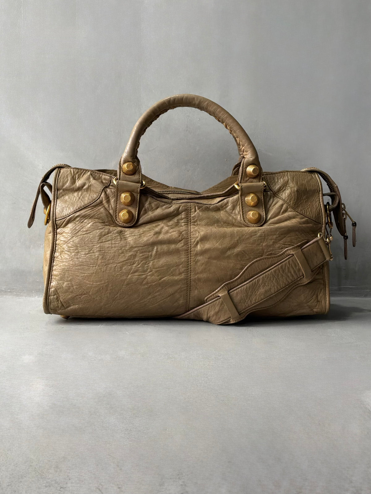 Balenciaga Part Time Old Chevre Beige Giant 21 Lambskin Bag