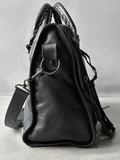 Balenciaga Classic City Black on Brass Lambskin Bag