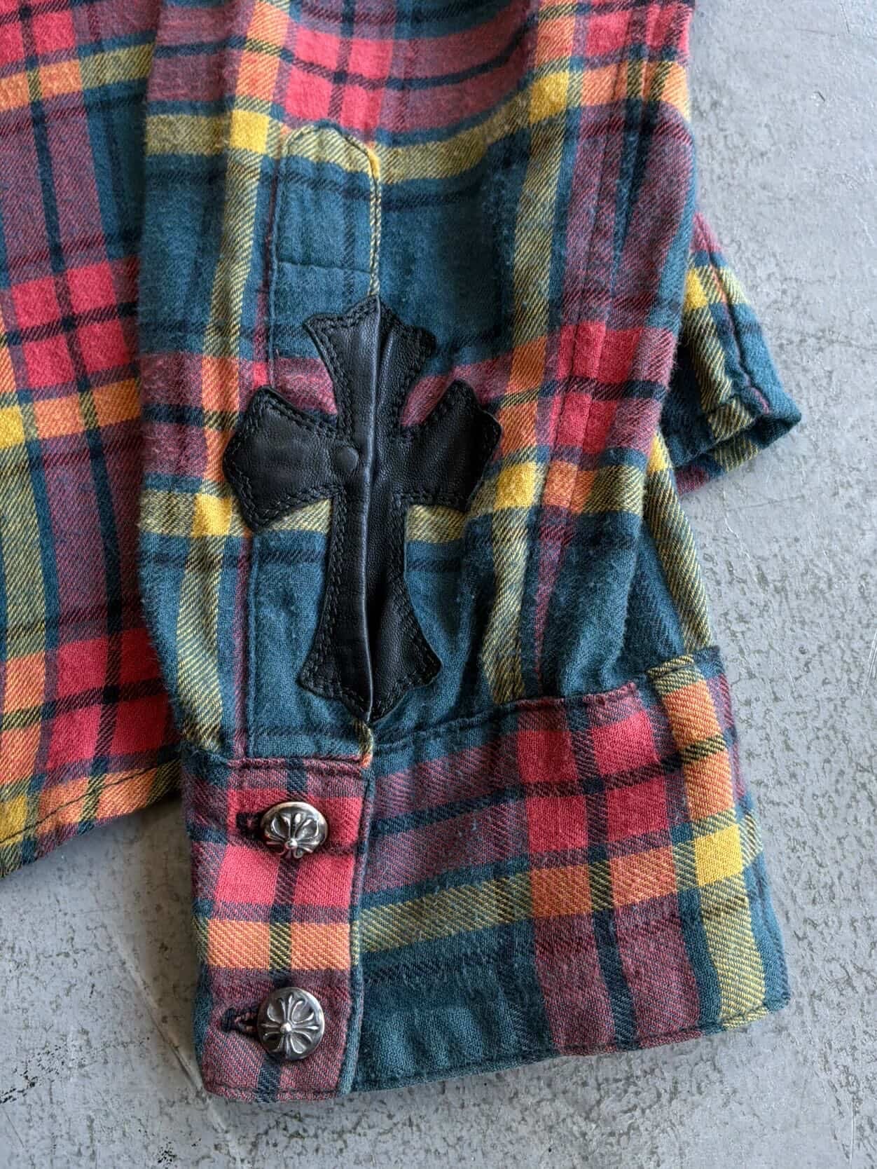 Chrome Hearts Cross Patch Plaid Flannel