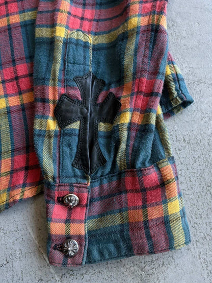 Chrome Hearts Cross Patch Plaid Flannel