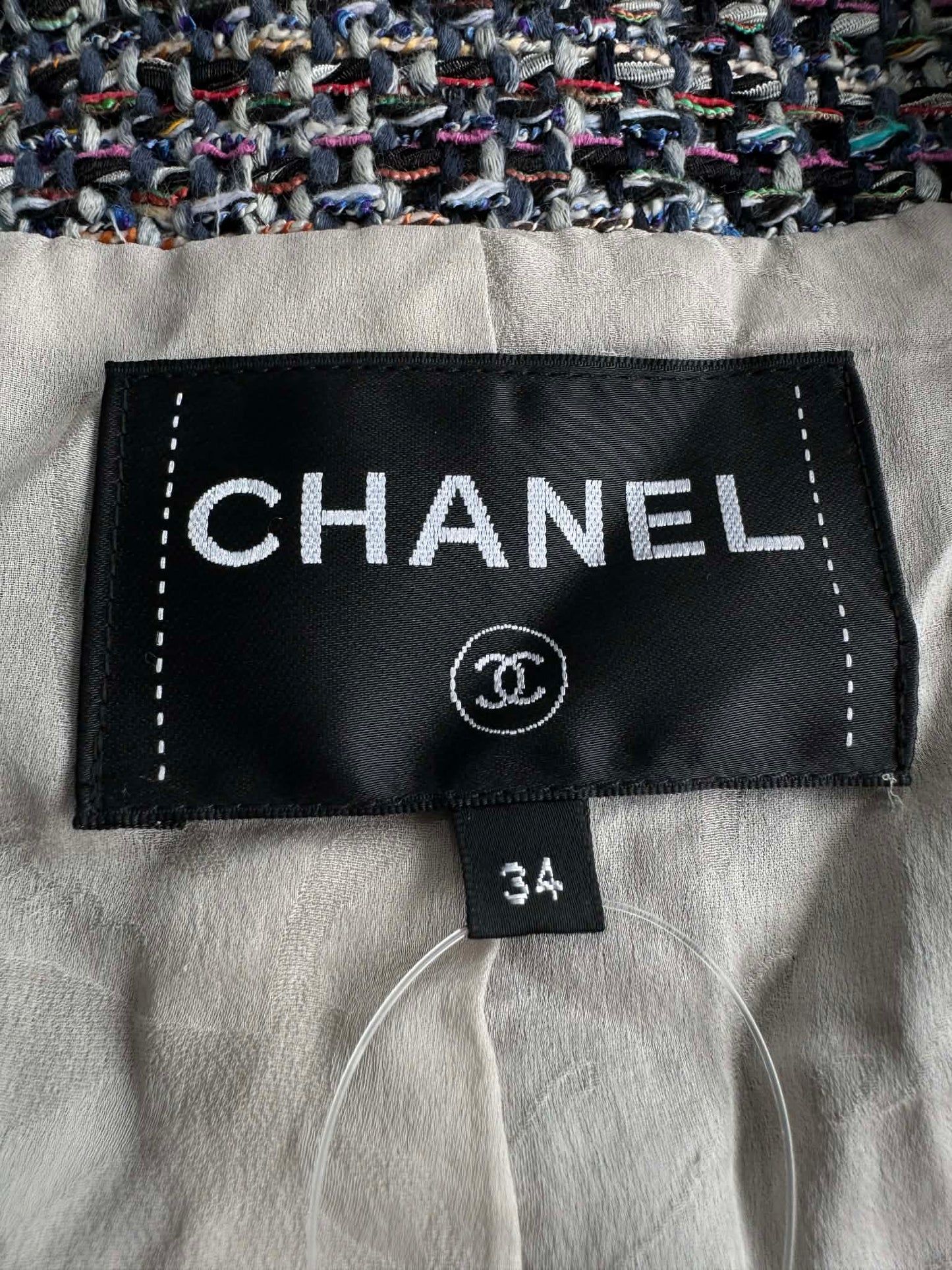 Chanel Multicolor Tweed Velcro Closure Jacket