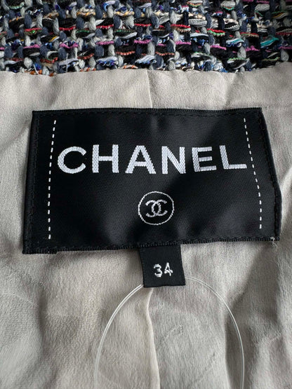 Chanel Multicolor Tweed Velcro Closure Jacket