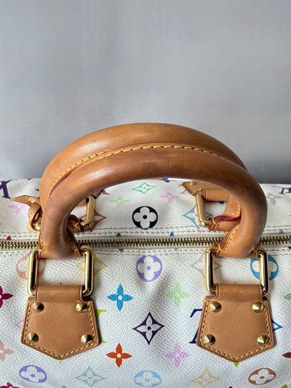Louis Vuitton X Murakami White Multicolor Speedy 30