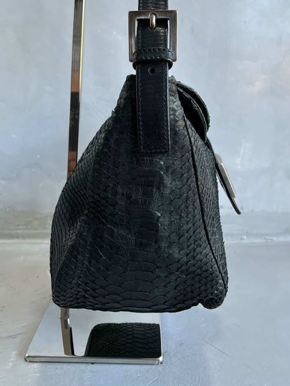 Fendi Python Double Flap Mamma Baguette Bag