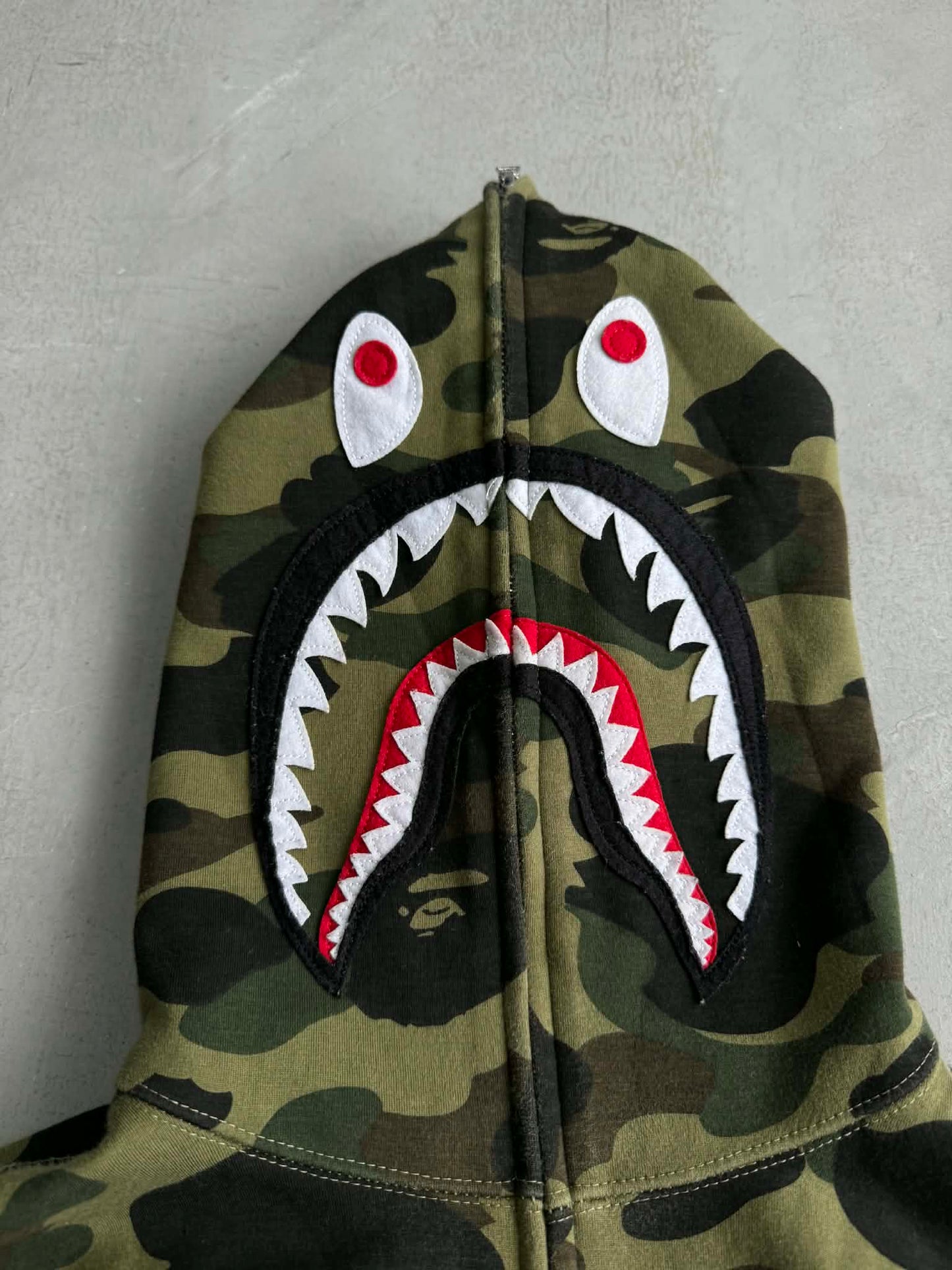 Bape Shark 1st Camo Windstopper Full zip Hoodie