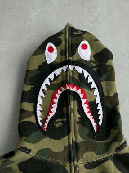 Bape Shark 1st Camo Windstopper Full zip Hoodie