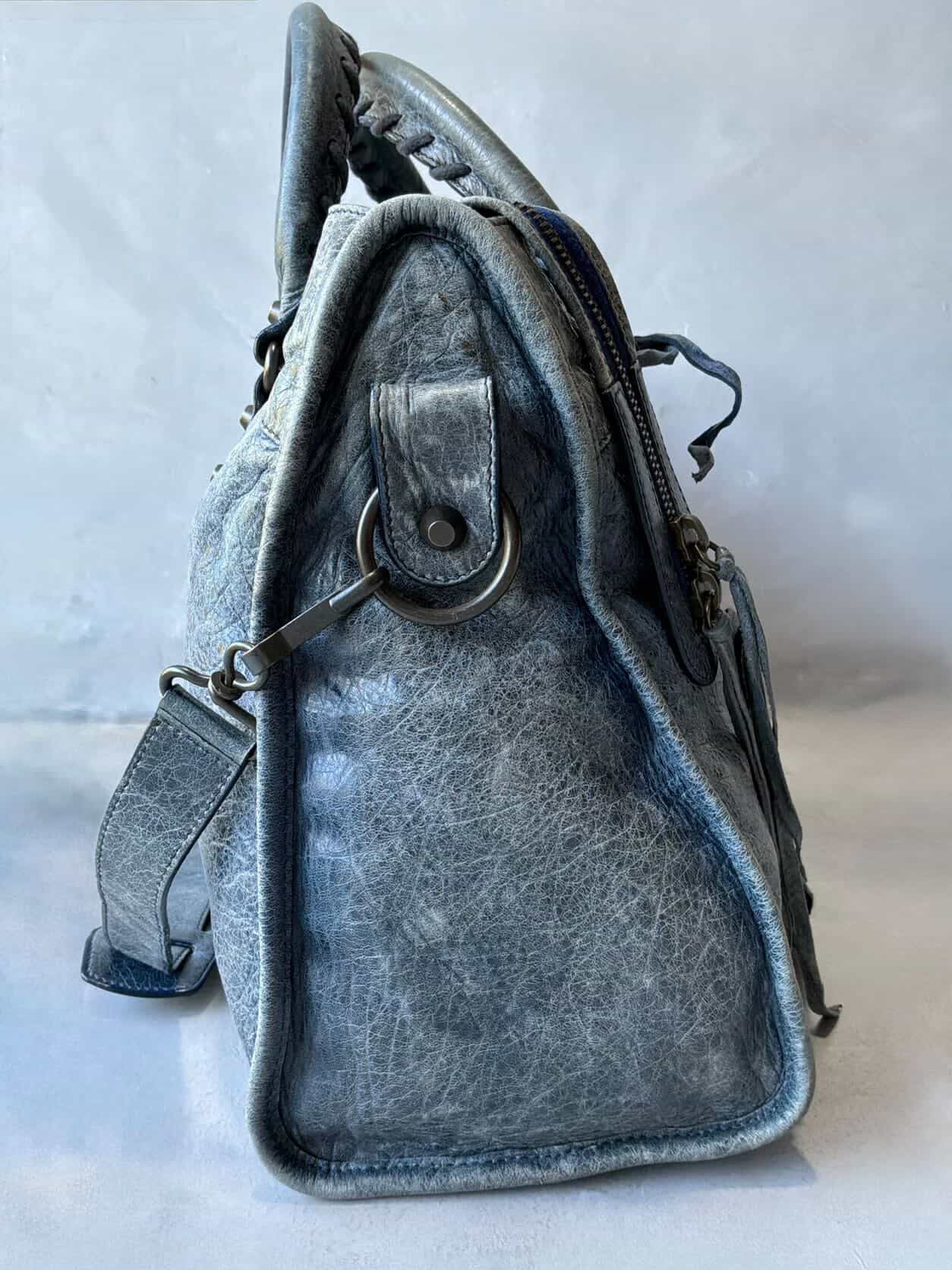 Balenciaga Classic City Navy Lambskin Bag