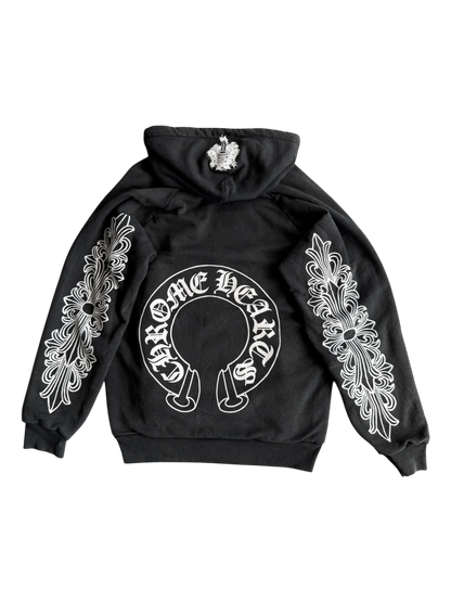 Vintage Chrome Hearts Horseshoe Floral Hoodie