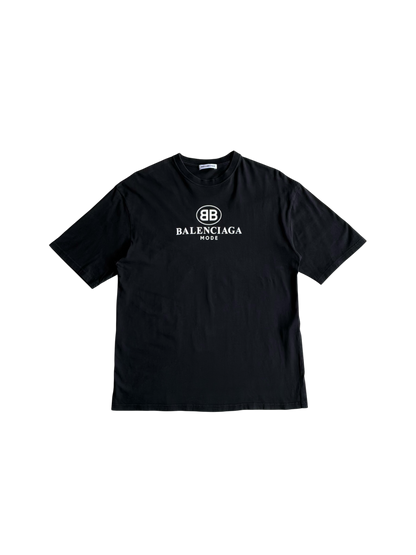 Balenciaga Mode Script Black Tee