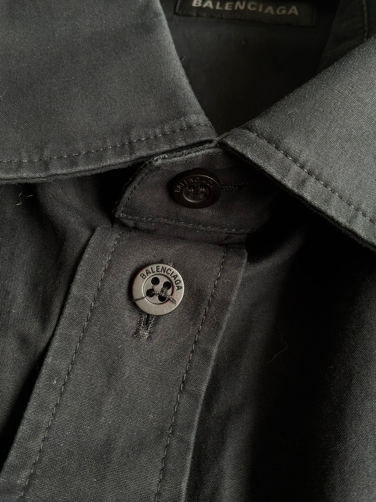 Balenciaga Chest Script Polo Button Down
