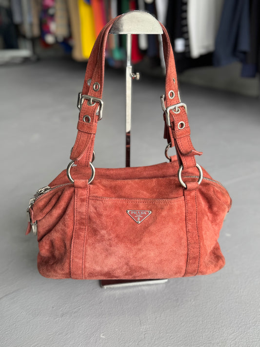 Prada Suede SHW Handbag