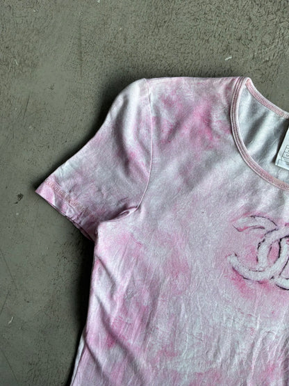 Chanel CC Pink Tie Dye Top